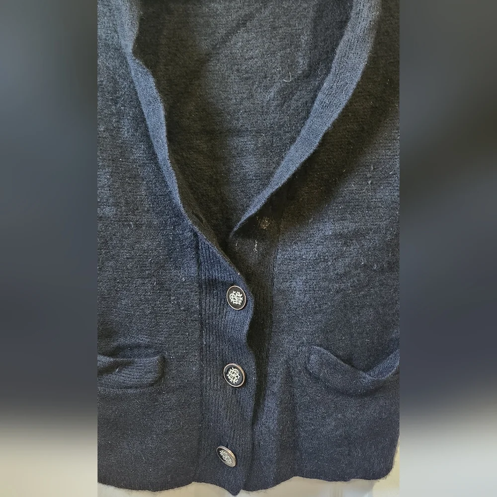 Tory Burch black sweater cardigan (no size/fabric tags) maybe XS/S